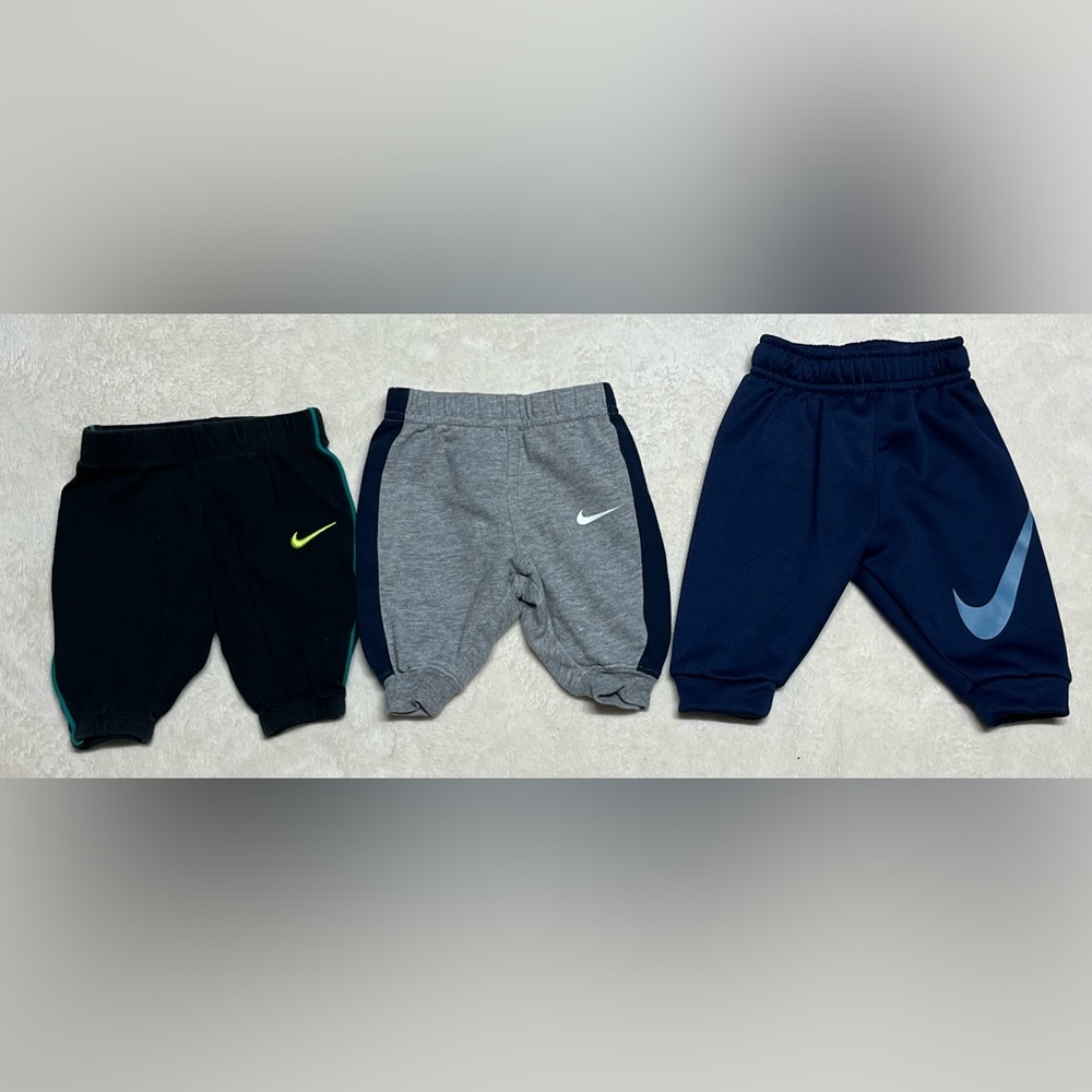 Nike Kids Gray and Navy Sweatpants